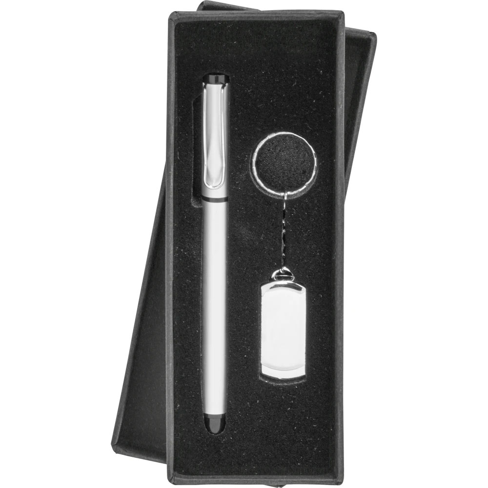 8210-16GB Metal USB Bellek ve Kalem Seti ürün resim