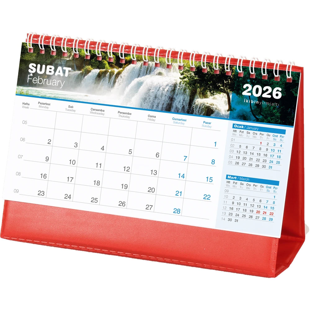 AMT-04-BK Şelale Masa Takvimi ürün resim